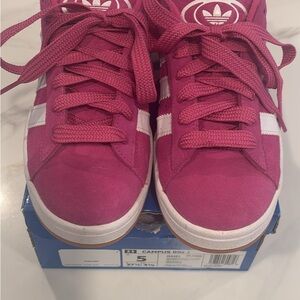 Adidas Kids Fuchsia Campus Sneakers pink size 5